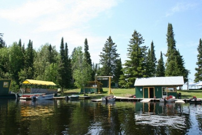 a small boat in a body of water